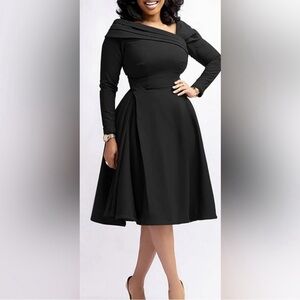 Elegant Black Off-Shoulder Dress